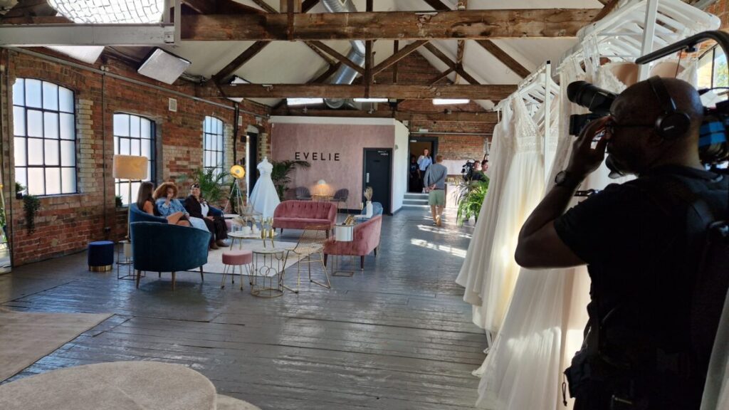 Evelie Bridal Shop at Love is Blind UK TV Studio